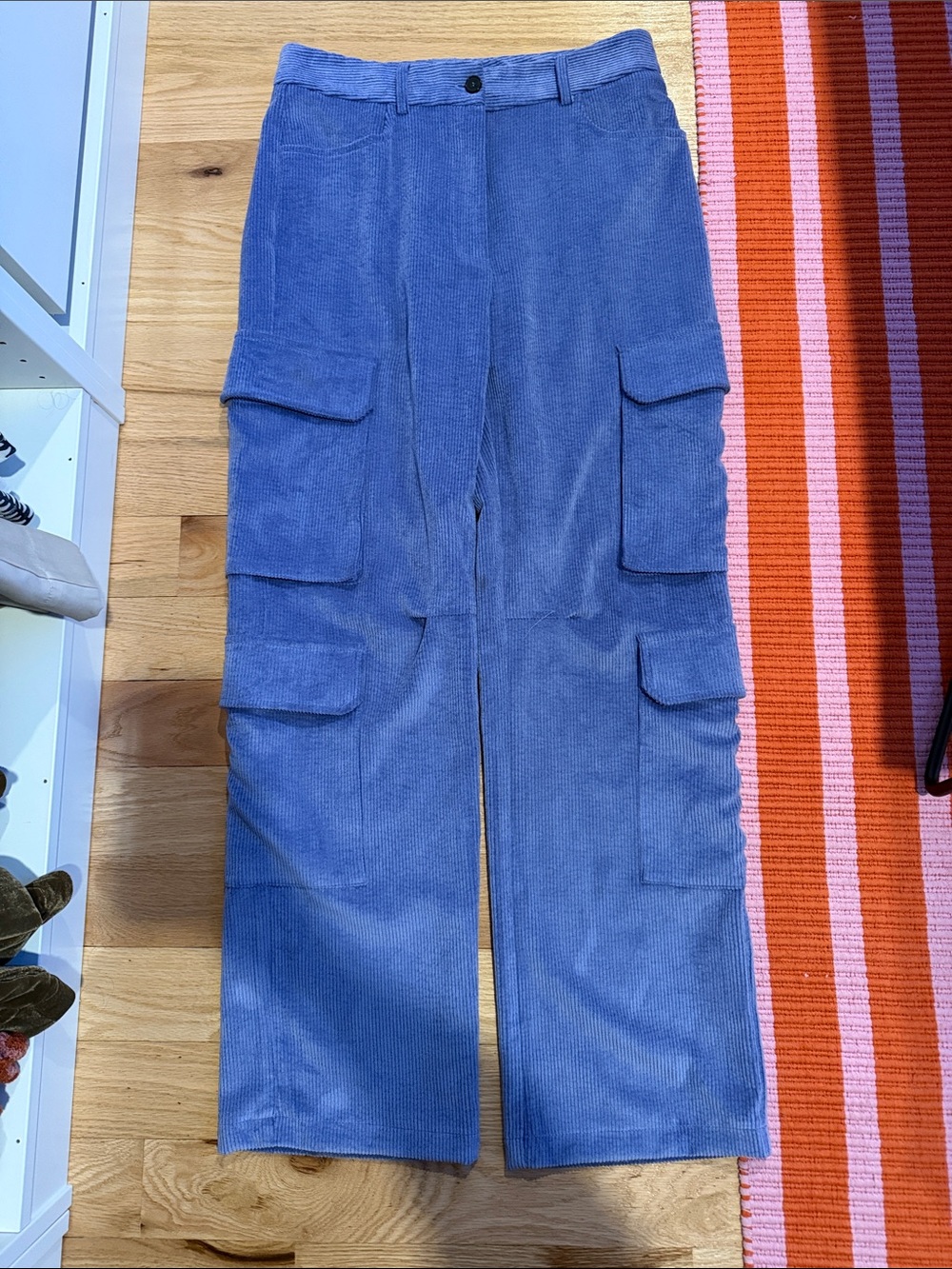 Purple Corduroy Cargo Pants